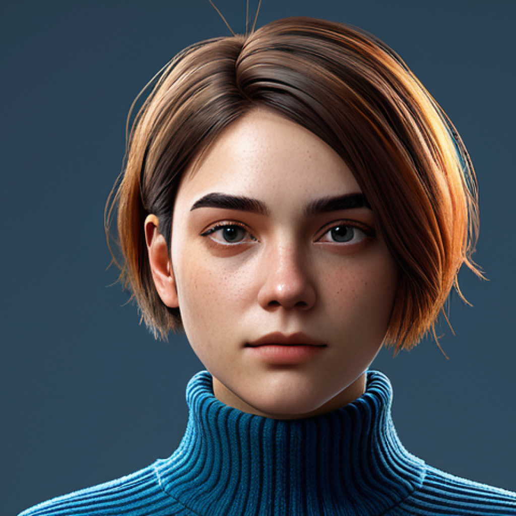 캐릭터 디자인의 학문적 연구 트렌드 - AI-Generated Character with Emotional Depth and Stylized Realism**
**Prompt:** A young, female char...