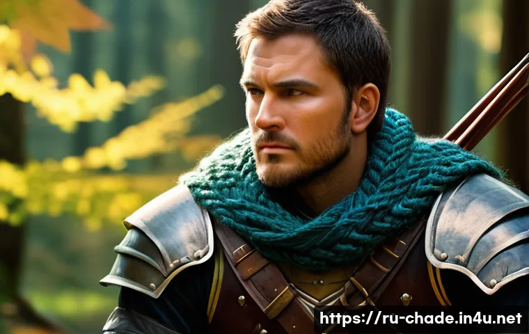 캐릭터 디자인의 윤리적 고려사항 - **Prompt:** A rugged, muscular male warrior, adorned in practical, well-worn leather armor over a tu...