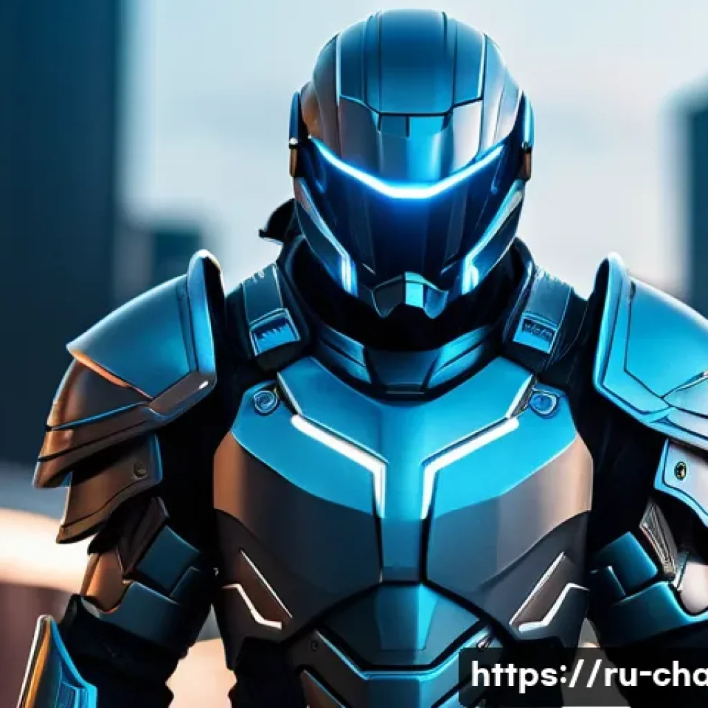 캐릭터 디자인 관련 국제 대회 성공 사례 - A futuristic warrior character design featuring a seamless blend of traditional and modern elements....