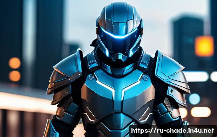 캐릭터 디자인 관련 국제 대회 성공 사례 - A futuristic warrior character design featuring a seamless blend of traditional and modern elements....