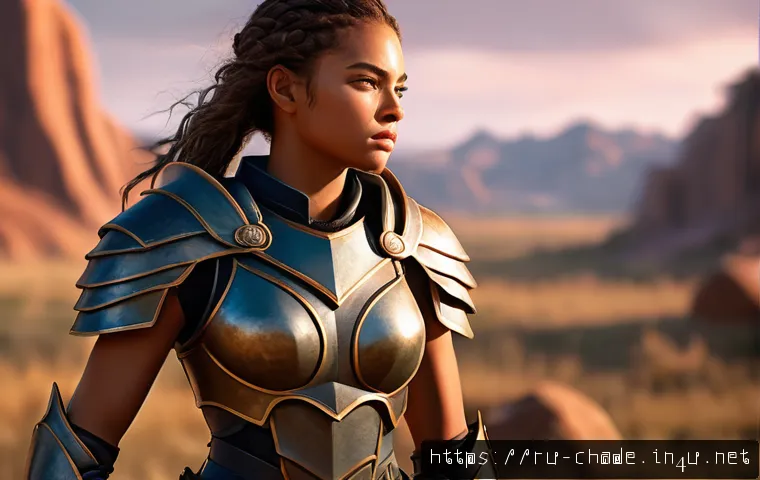 캐릭터 디자인 전문가로 성장하는 커리어 패스 - A dynamic character design of a young female warrior wearing detailed, stylized armor and fitted und...