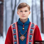 Home 21 캐릭터 디자인 관련 프로젝트와 협업 사례 - A young Russian explorer character designed for a youth audience, wearing warm layered clothing with...