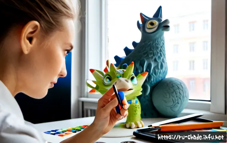 Home 30 캐릭터 디자인과 학문적 연구 트렌드 - Photorealistic university design studio in Moscow, a Russian character designer reviewing expressive...