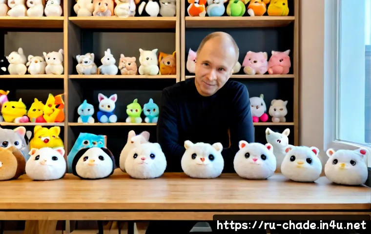 Home 17 캐릭터 디자인의 상업적 성공 비결 - Photorealistic creative studio in Moscow, a professional character designer reviewing a cohesive lin...